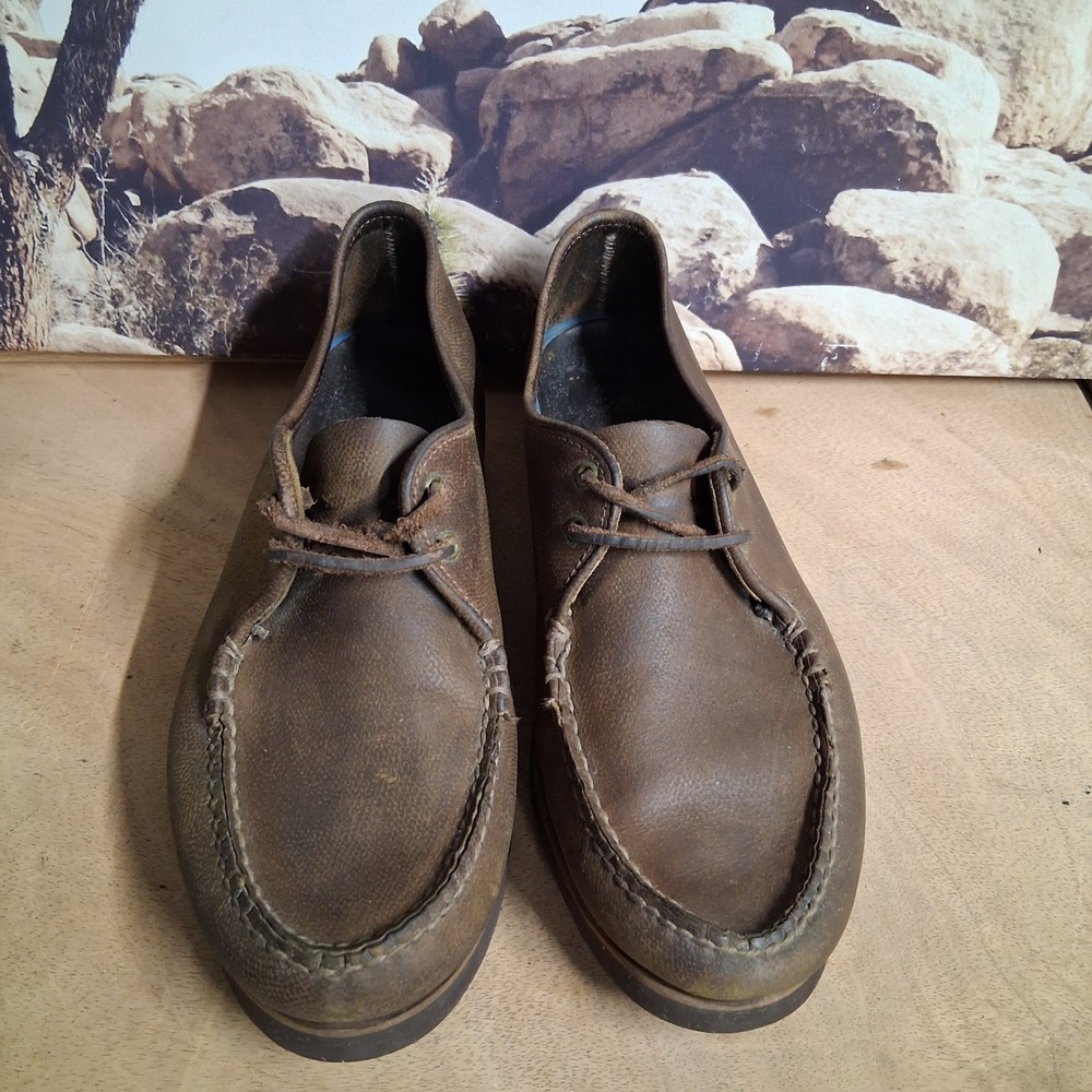 Sperry Brown Leather Moc Toe Boat Shoes Mens 10.5 Low Top Casual Oxfords